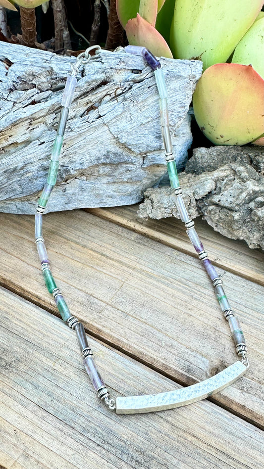 Flourite Sterling Neckace 18”-20”