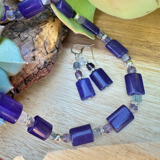 Purple Agate Earrings
