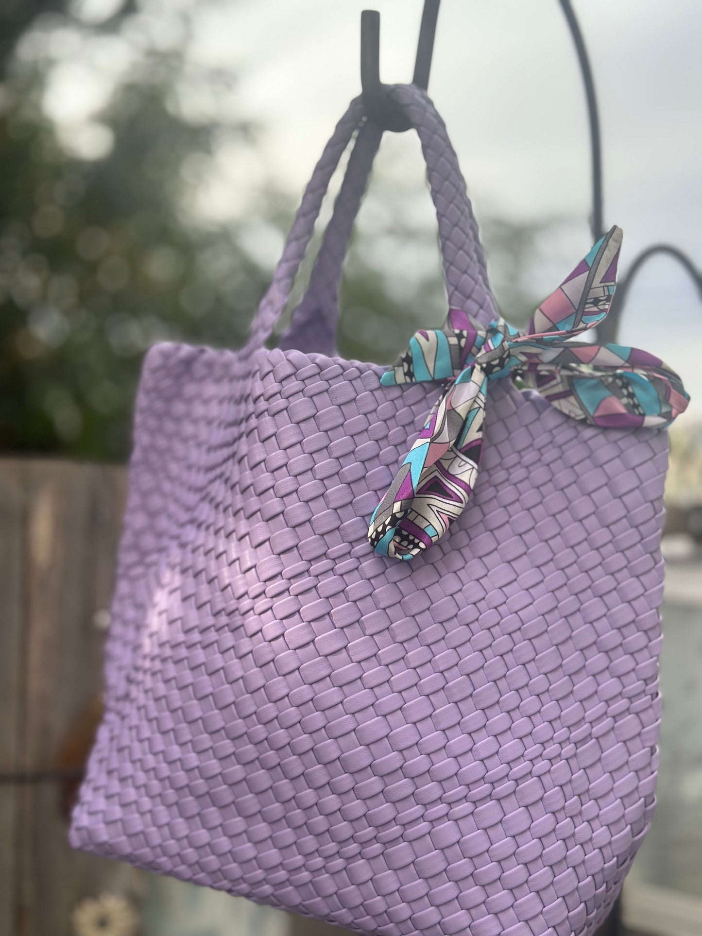 Summer Neoprene Woven Bag & Wallet Set