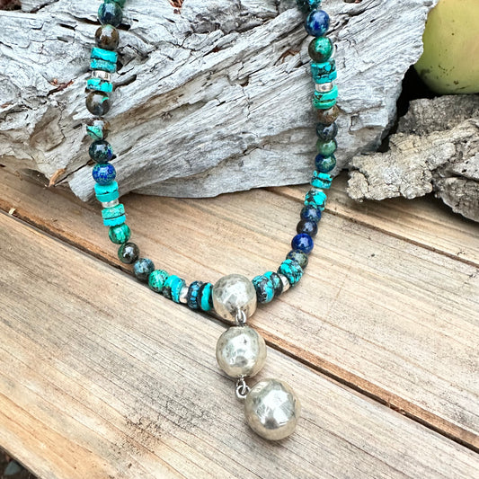 Azurite Turquoise Necklace (18”-20”)