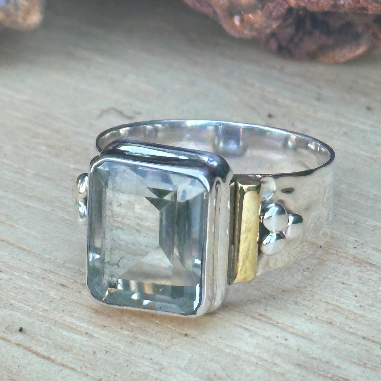 Green Amethyst Ring