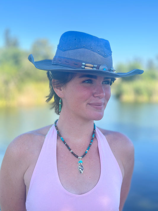 Turquoise Wild Horse Jasper Necklace (18”-20”)