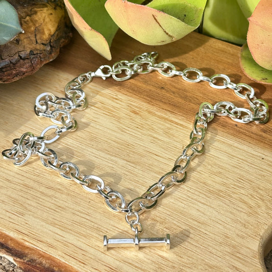 Taxco Sterling Artisan Necklace 19”