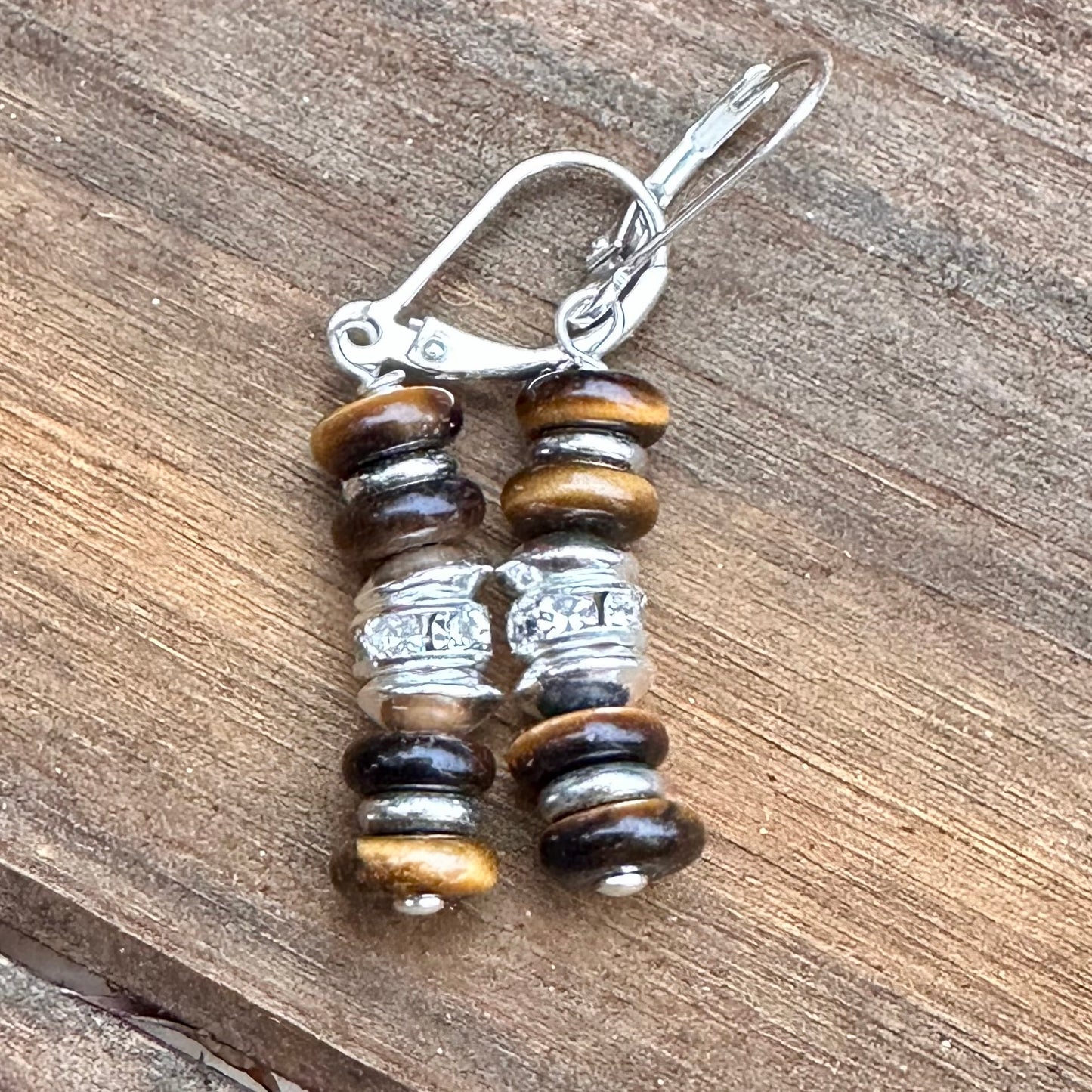 E0695 Tiger Eye Earrings