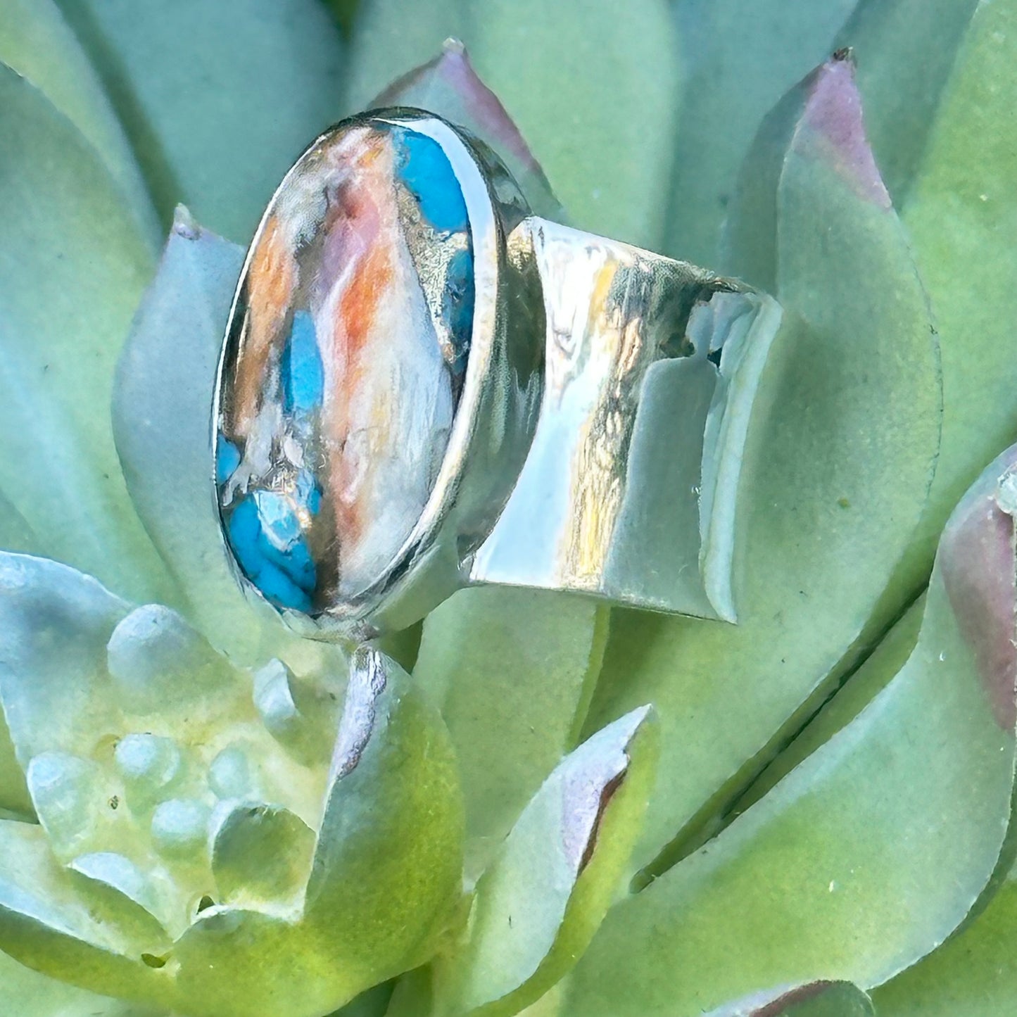 Turquoise Spiny Oyster Ring