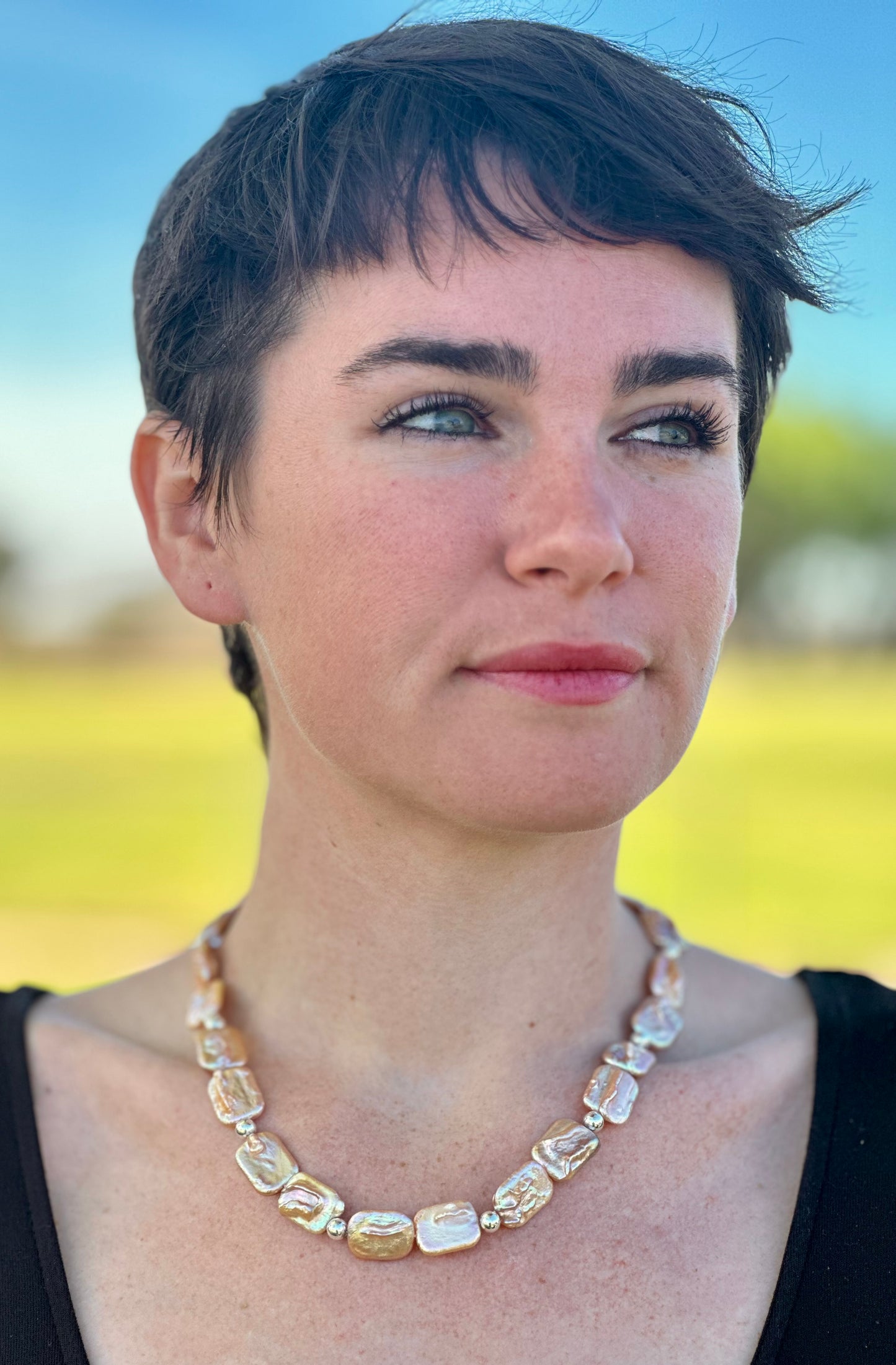 Baroque Pinkish Pearl Necklace (18”-20”)