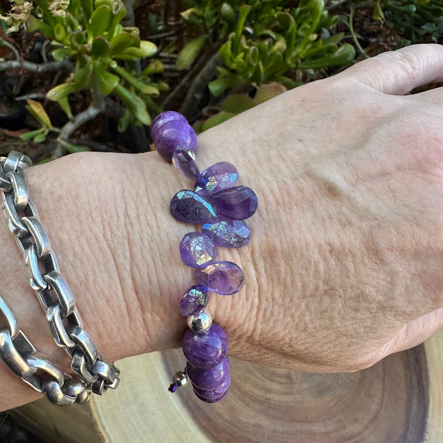 Amethyst Chariote Boho Bracelet