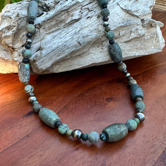 Navajo Pearl Hematite Jasper Necklace