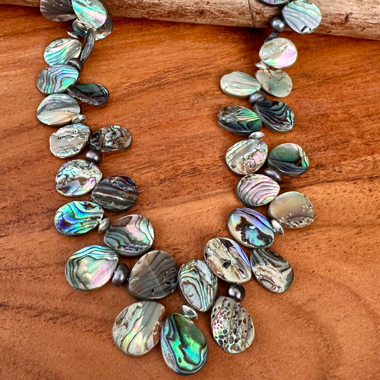 Abalone Teardrop Design Necklace Necklace 18'-20"