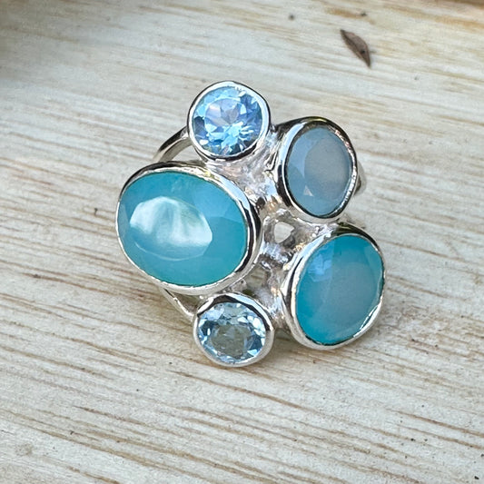 Chalcedony Topaz Ring