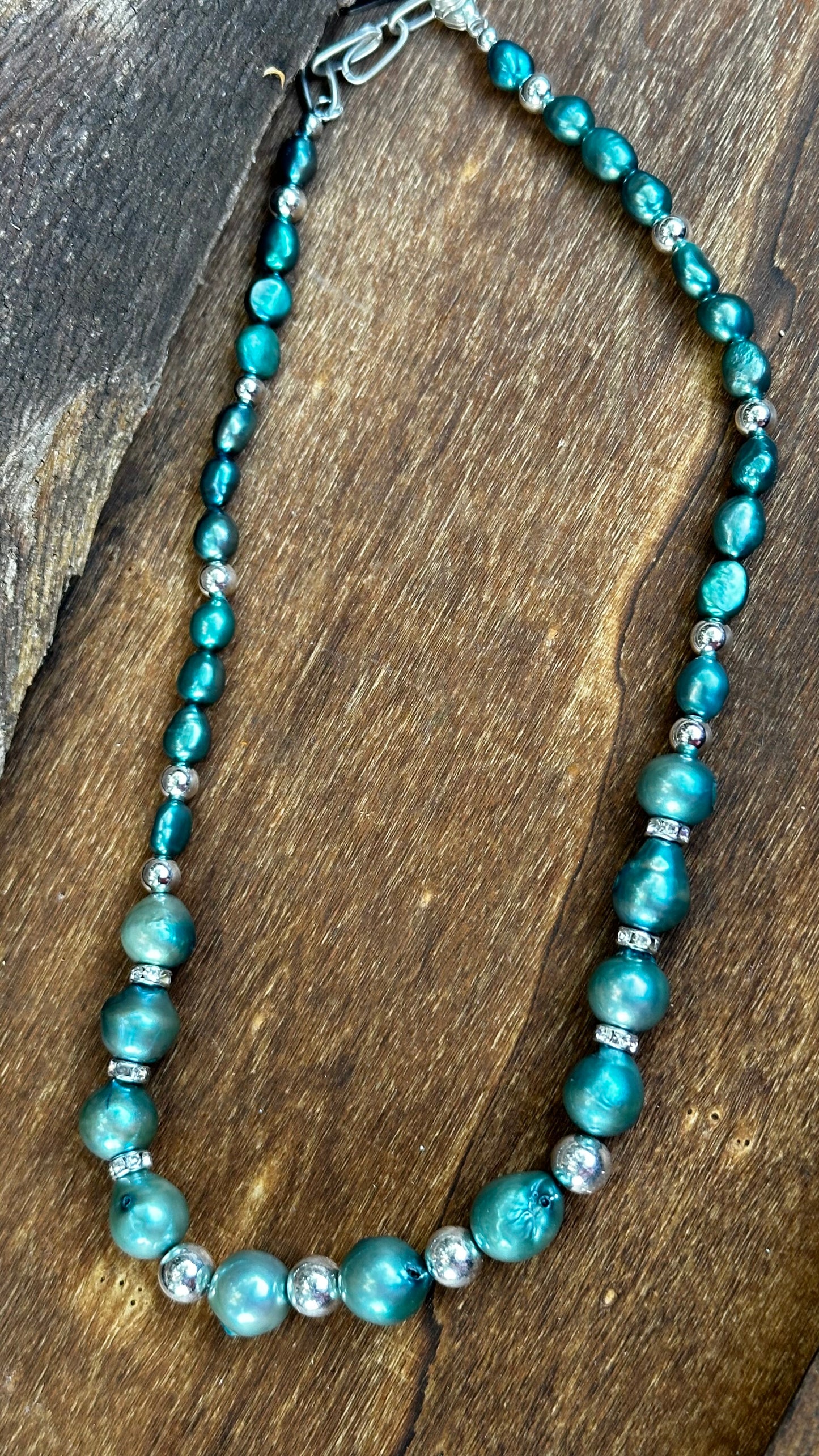 N0893 Pearl Sterling Necklace (18”-20”)
