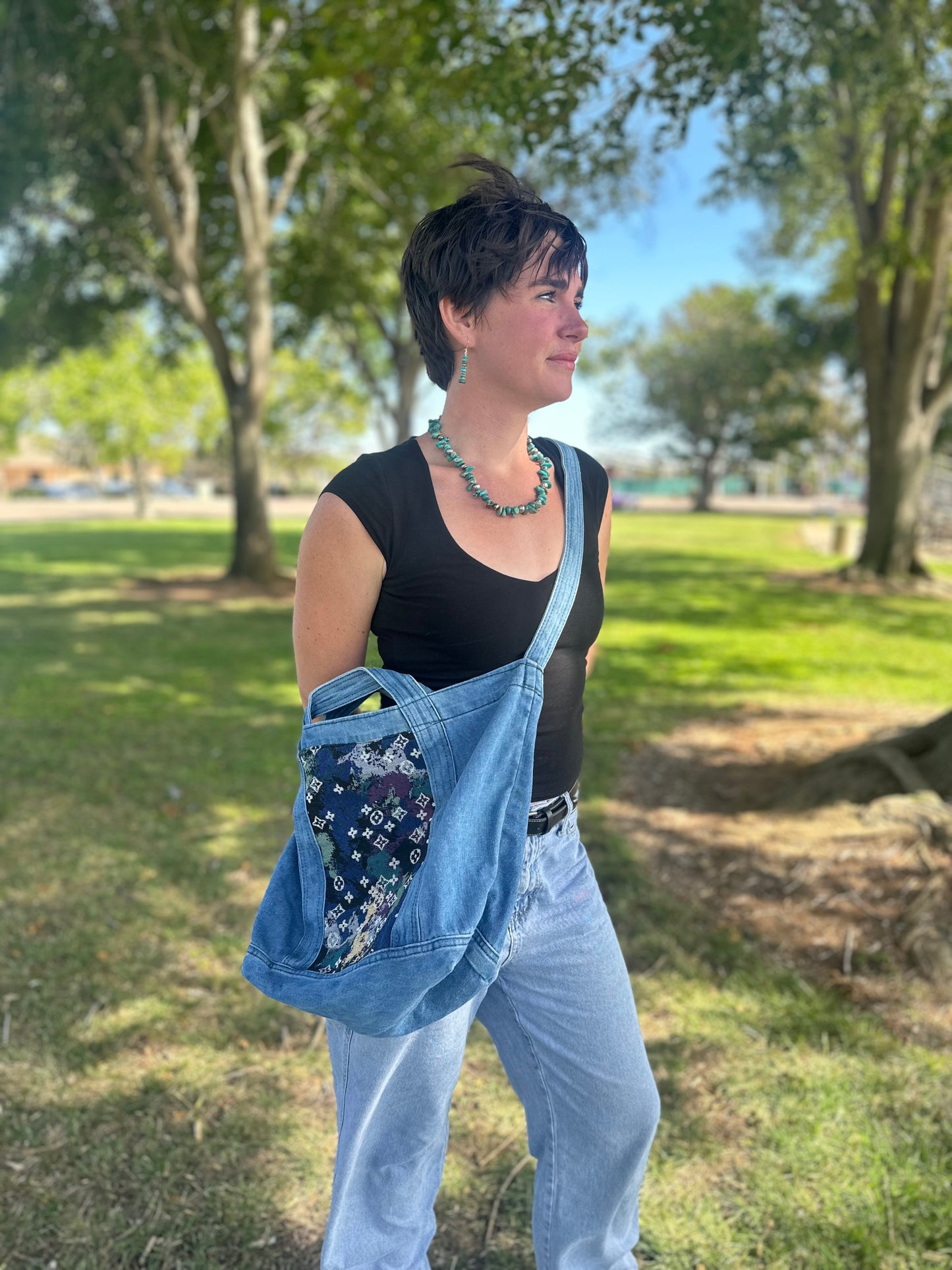 Handmade Fully Lined Denim Bag