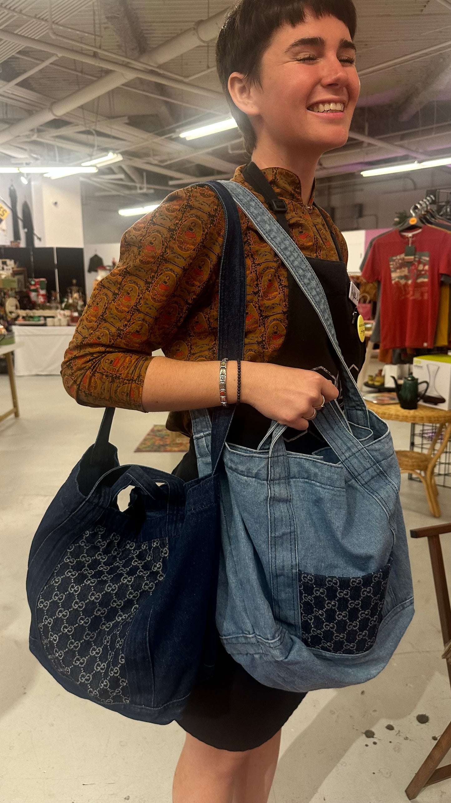 Handmade Large Denim Bag
