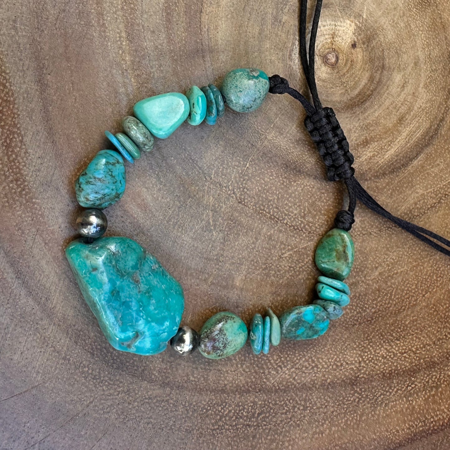 Turquoise Navajo Pearl Adjustable Bracelet