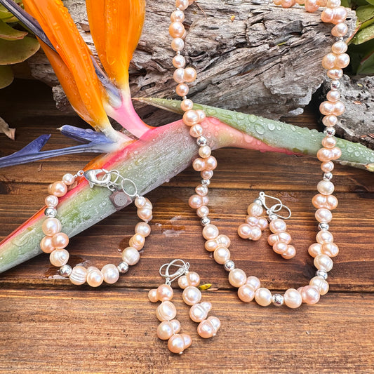 Pearl Sterling Necklace (18”-20”)