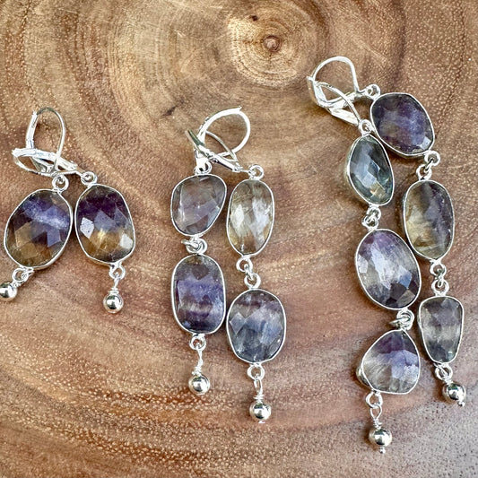 Fluorite Drop Earrings