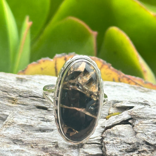 Onyx Copper Ring