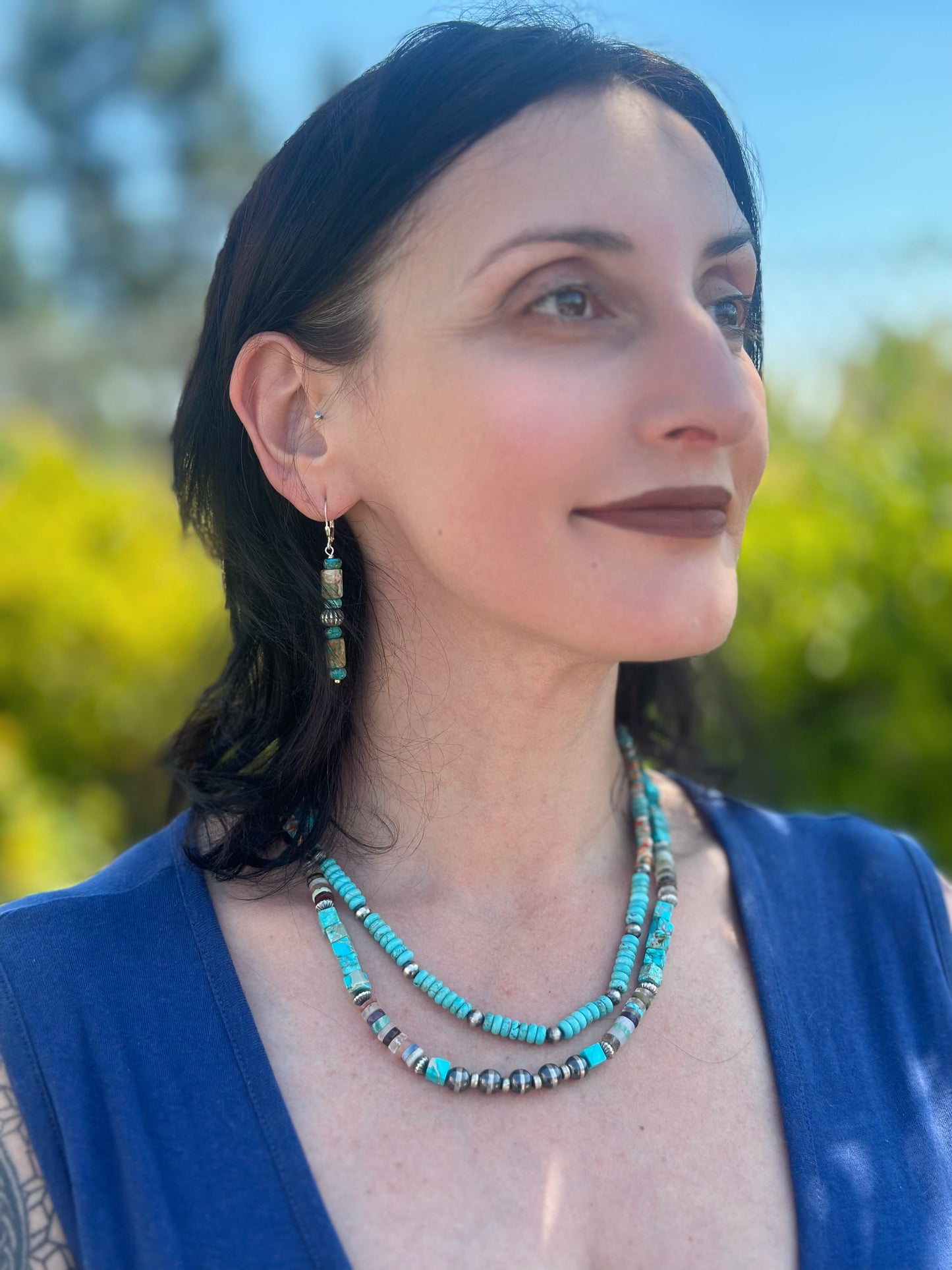 Spiny Oyster Turquoise Navajo Pearl Necklace (18"-20")