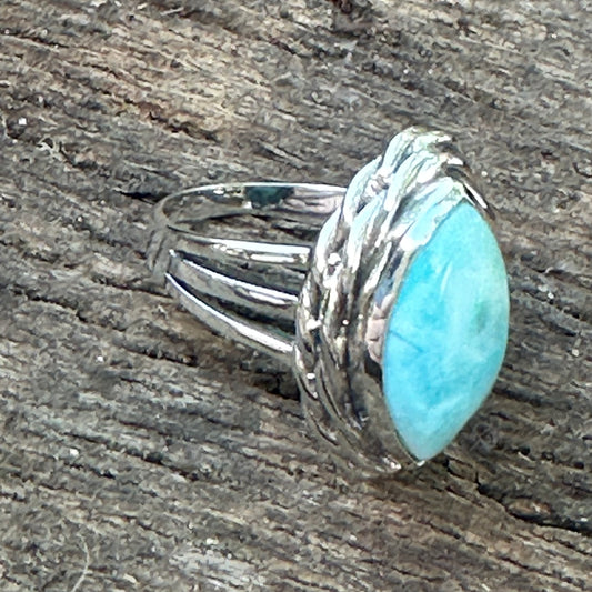 R0184. Larimar Statement Ring