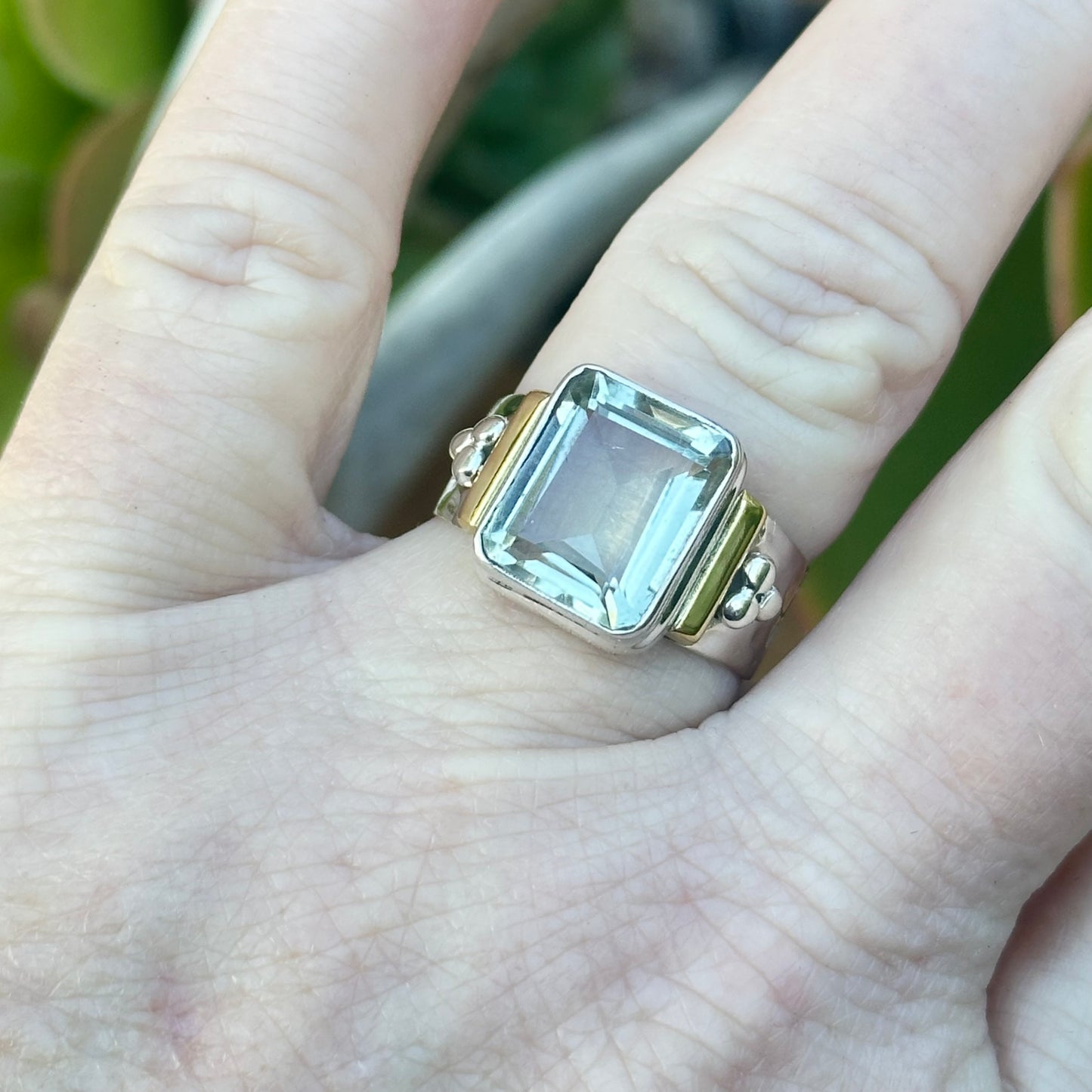 Green Amethyst Ring