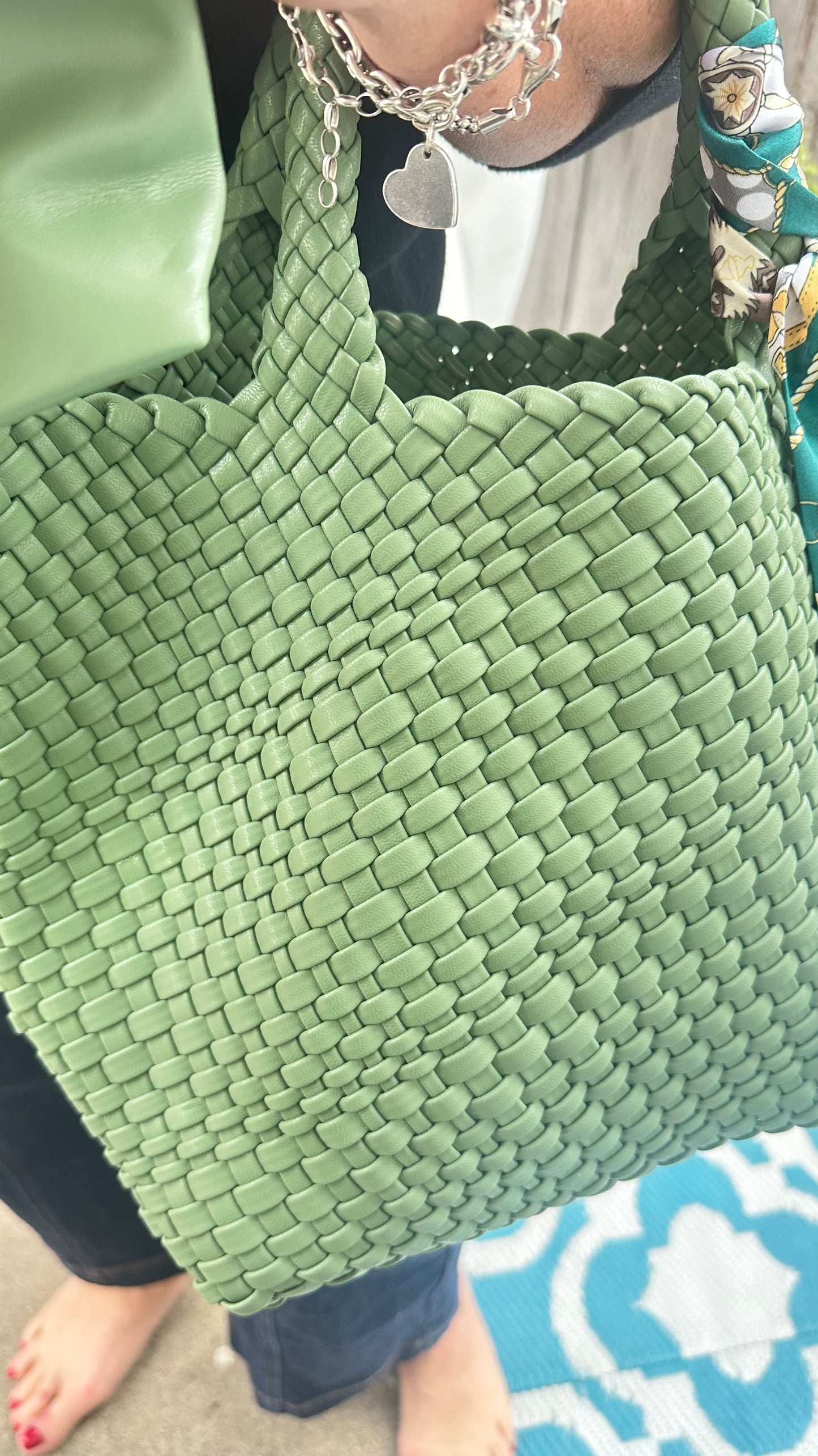 Summer Neoprene Woven Bag & Wallet Set