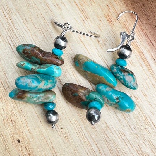 Navajo Pearl Turquoise Earrings