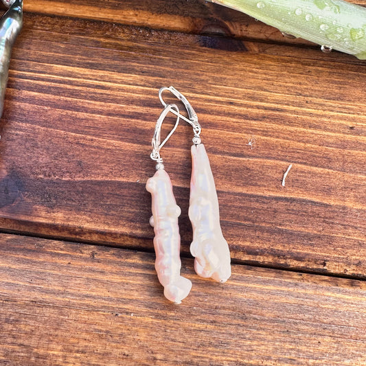 Linear Pearl Earrings