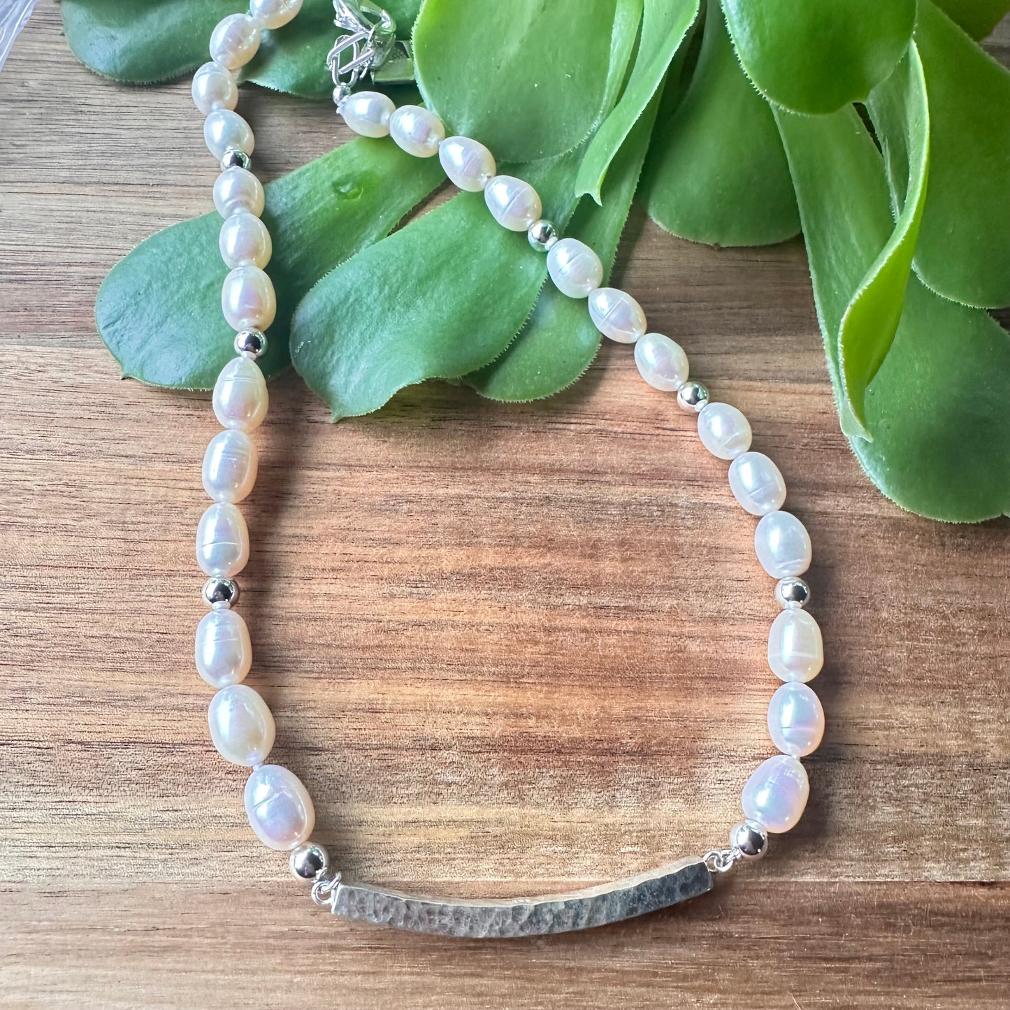 Pearl Sterling Necklace (17”-19”)