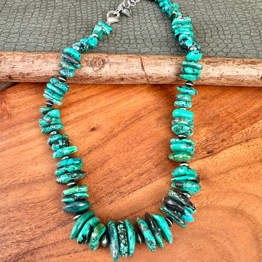 Turquoise Navajo Pearl Necklace (18"-20")