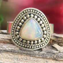 Load image into Gallery viewer, Size 9 - Ethiopian Opal Sterling Silver Ring
