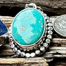 Load image into Gallery viewer, N0889  Turquoise Sterling Necklace (18” - 1.8”)
