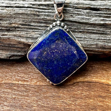 Load image into Gallery viewer, N0890  Lapis Sterling Necklace (18” -2” pendant)
