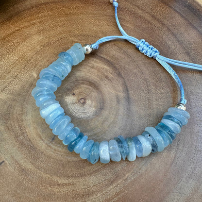 Chunky Aqua Marine Boho Bracelet