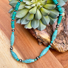 Load image into Gallery viewer, Navajo Pearls Turquoise Necklace 18&quot;-20&quot;
