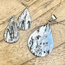 Load image into Gallery viewer, Taxco Textured Sterling Silver Teardrop 2.2” Necklace
