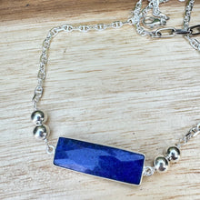 Load image into Gallery viewer, Lapis Sterling Necklace (18”-20”)
