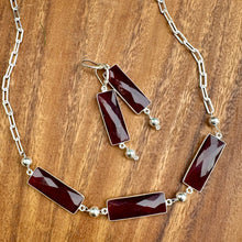 Load image into Gallery viewer, N0944  Garnet Triple Necklace (18&quot;-20&quot;)
