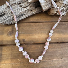 Load image into Gallery viewer, N0845  Kunzite Pearl Necklace (18”-20”)
