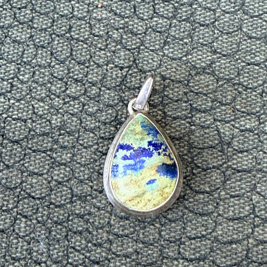 Sale - 1.2"  Lazurite Sterling Silver Pendant Necklace (18")