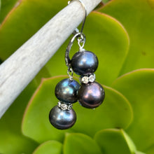 Load image into Gallery viewer, Double Cultured Pearl Earrings 1.6”
