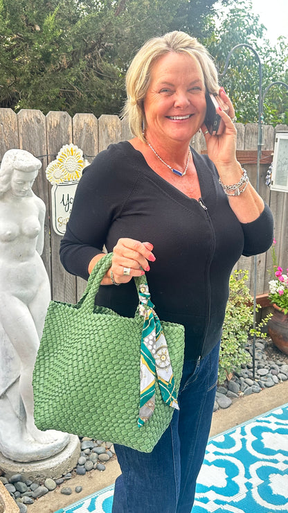 Summer Neoprene Woven Bag & Wallet Set