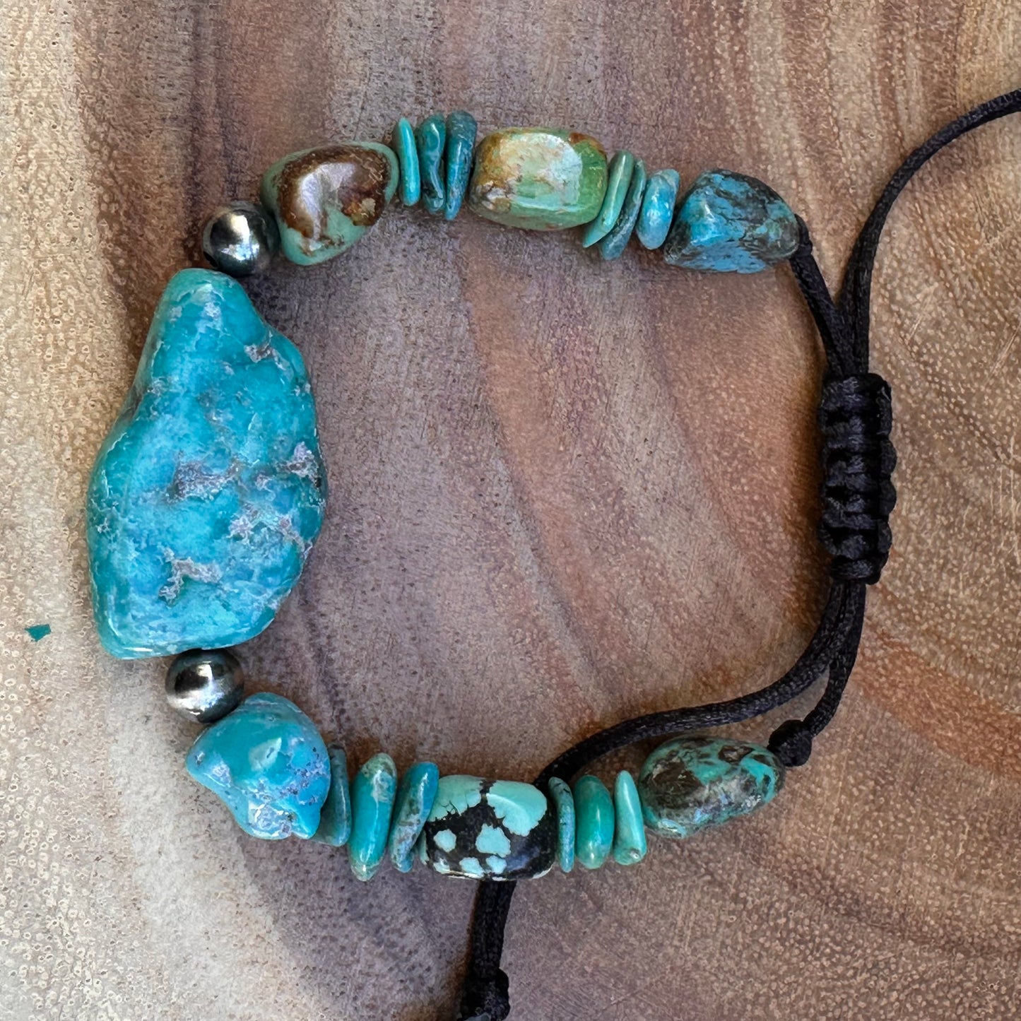 Turquoise Navajo Pearl Adjustable Bracelet