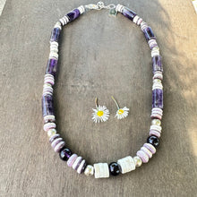 Load image into Gallery viewer, Amethyst Navajo Pearl Shell Necklace
