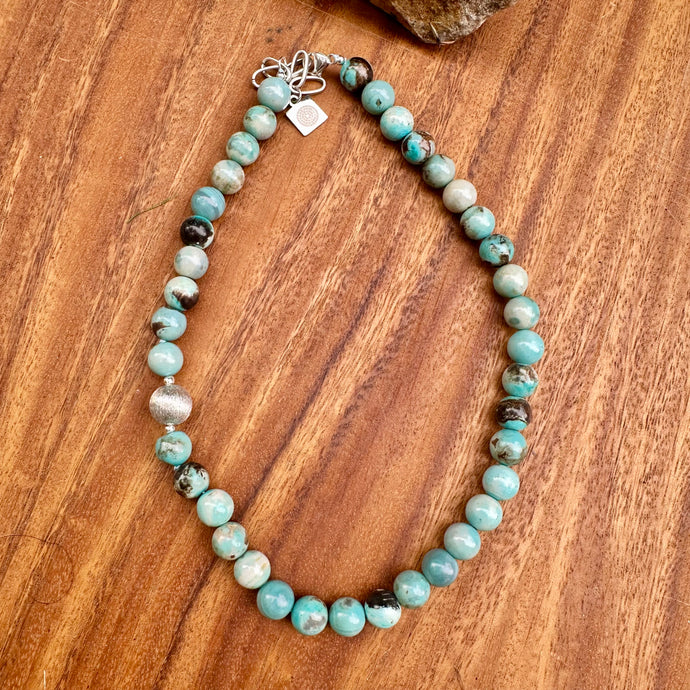 N0941  African Turquoise Jasper Necklace (18