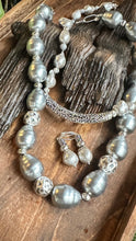 Load image into Gallery viewer, N0637   Silver Baroque Pearls Necklace (22”)
