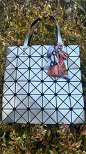 Load image into Gallery viewer, Silver Geometric Tote
