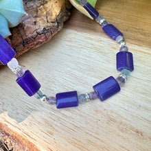 Load image into Gallery viewer, Purple Agate Fluorite Sterling Necklace
