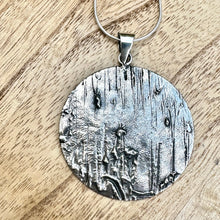 Load image into Gallery viewer, Taxco Textured Sterling Silver Circle 2.25” Necklace
