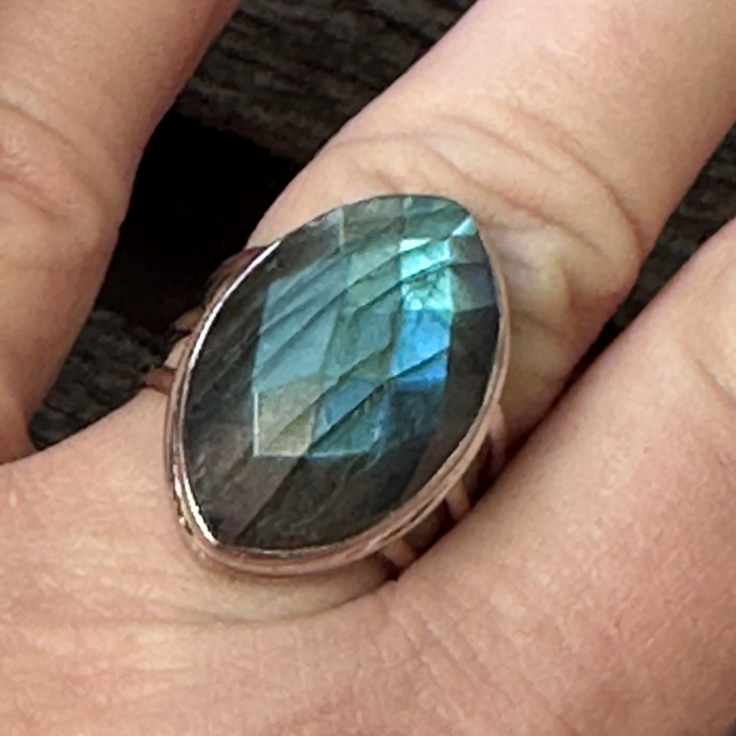R0181.  Labradorite Statement Ring