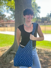 Load image into Gallery viewer, Handmade Fully Lined Denim Market Bag
